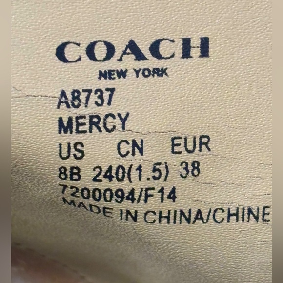 Coach Mercy Black Leather/ Suede Tie Front Ankle Boots, Wedge Heel. Size 8 - Picture 2 of 13